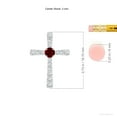 thumbnail image 3 of Angara Natural Ruby and Diamond Cross Pendant Necklace for Women in 14K White Gold (Size-3mm) – July Birthstone Jewelry | Round Ruby Cross Necklace, 3 of 8
