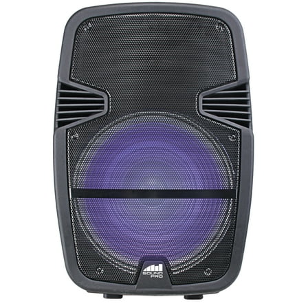 Naxa Electronics NDS-1516 Portable Bluetooth Party Speaker with Disco Light & Stand, 15-inch, Black