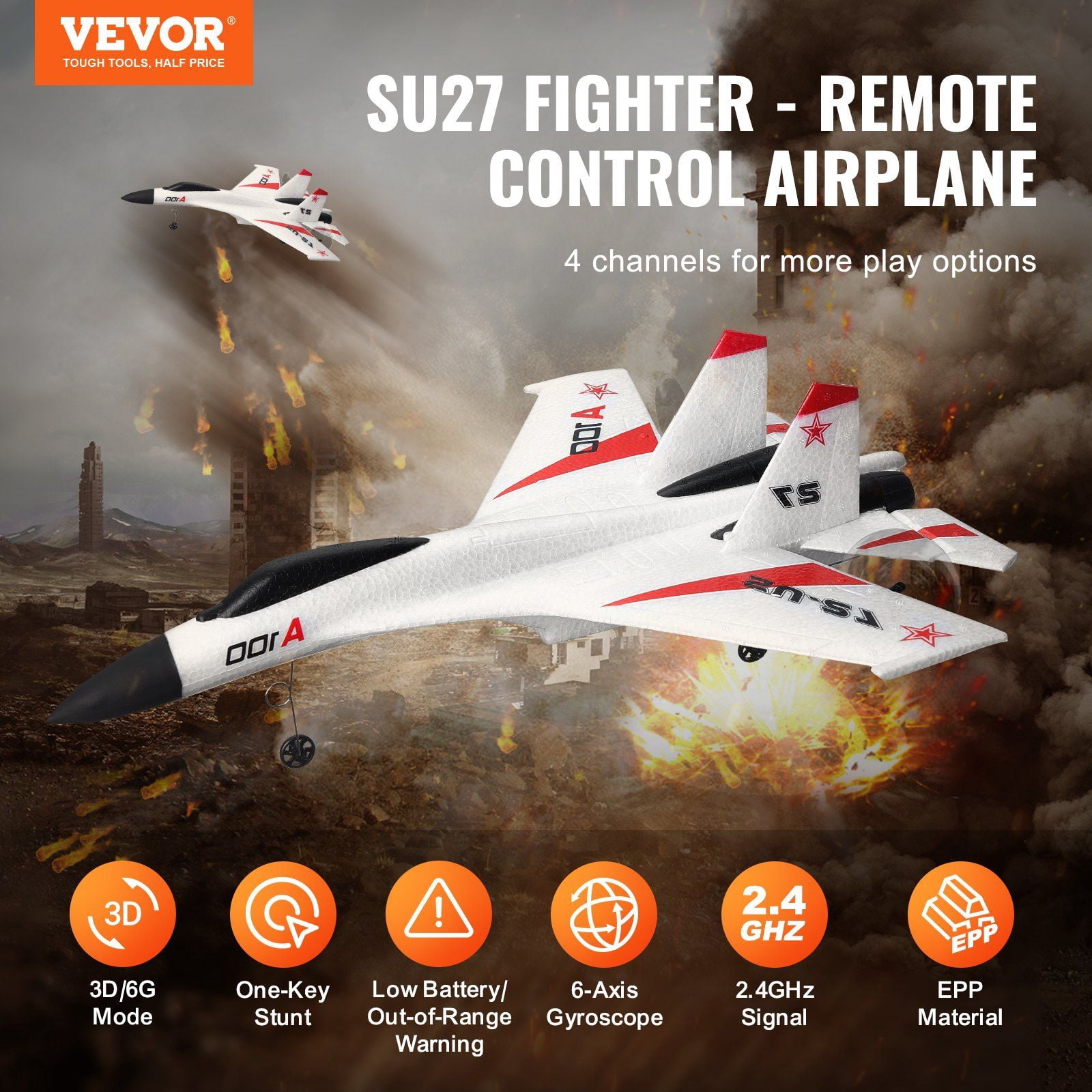 Remote Control Fighter Plane - EPP Foam, 2.4GHz, 3D/6G Mode, Lightweight & Fun