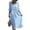 Light Blue, variant on HAJWOH Dresses for Women 2026 Cotton Linen Summer Dresses Half Sleeve Beach Boho Eyelet Lace Trim Flowy Maxi Sundresses