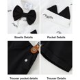 thumbnail image 2 of ZOEREA Baby Boy Clothes Suit Newborn Infant Gentleman Outfits, Formal Dress Shirt+Bowtie+Suspender Shorts Wedding Party Set, 2 of 13