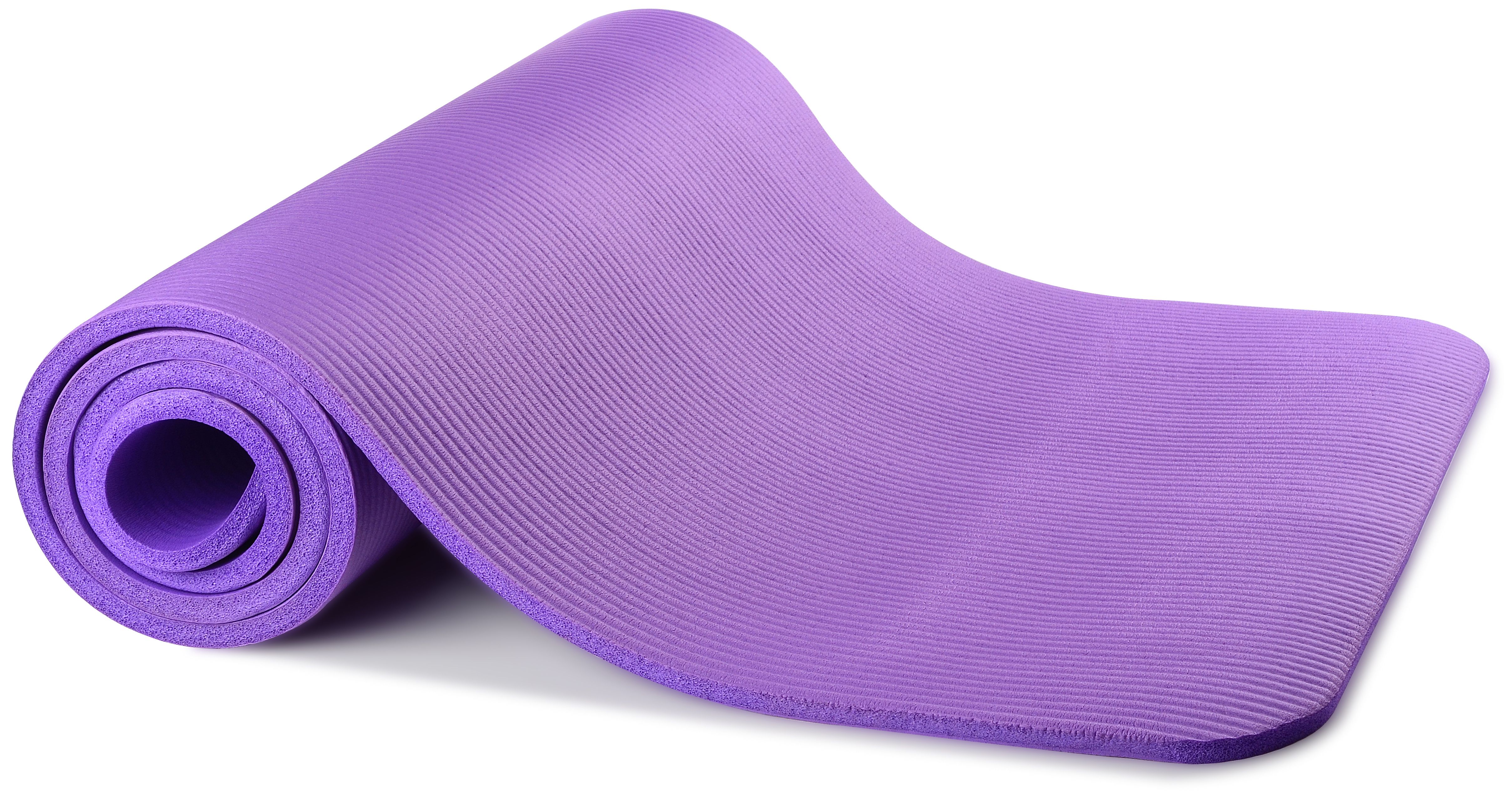 BalanceFrom All-Purpose 1/2 In. High Density Foam Exercise Yoga Mat Anti-Tear with Carrying Strap, Purple - image 3 of 5