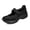 Black, variant on Women's Breathable Mesh Mary Jane Walking Shoes, Adjustable Hook and Loop Strap Comfort Nurse Sneakers, Non Slip Wedge Platform Casual Slip On Shoes for Daily Working