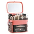 thumbnail image 1 of Amdohai Makeup Organizer Box with LED Mirror Dust Water Proof Cosmetics, 1 of 7