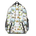 thumbnail image 3 of Excavator and Mountain White Pattern Cute School Backpack Bag with Padded Back and Adjustable Shoulder Straps 16.9 X 12.6 X 5.9 Inches, 3 of 5