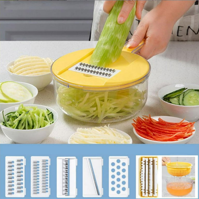 Tohuu Vegetable Chopper 6 In 1 Food Slicer With Container Veggie