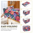 thumbnail image 2 of Yayeee Collapsible Storage Bin with Lid Fabric Closet Decorative Basket with Handles, Serene Floral Pattern, 2 of 7