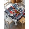 thumbnail image 6 of Fire Trucks Table Cloth, Modern Cartoons Vehicles Waterproof Tablecloth for Square Tables, Reusable Washable Fabric Table Cover for Restaurant Kitchen Dining Tables 60"x60", 6 of 6