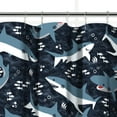 thumbnail image 2 of Dream Factory Sharks Shower Curtain Blue, 100% Polyester, 72" W x 72" L, 1 Piece, 2 of 4