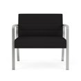 thumbnail image 2 of Waterfall Reception Waiting Room Bariatic Chair / Silver Steel / Black, 2 of 5