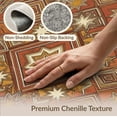 thumbnail image 6 of ODIKA Aztec Symmetrical Boho Motif Faded Border Tapetes Para Cocina for Home Office, Hallway, Laundry Room, Non-Slip Chair-Friendly, 6 of 7