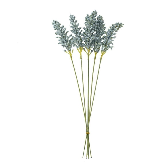 6pcs Artificial Wheat Grass Bouquet Simulation Plant Decor Home Office Fake Plant Table Ornament, Blue