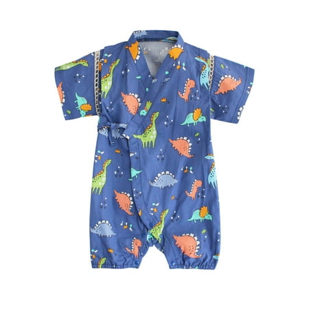 

24 spring and summer jumpsuit baby climbing clothes strap japanese bathrobe kimono 42122