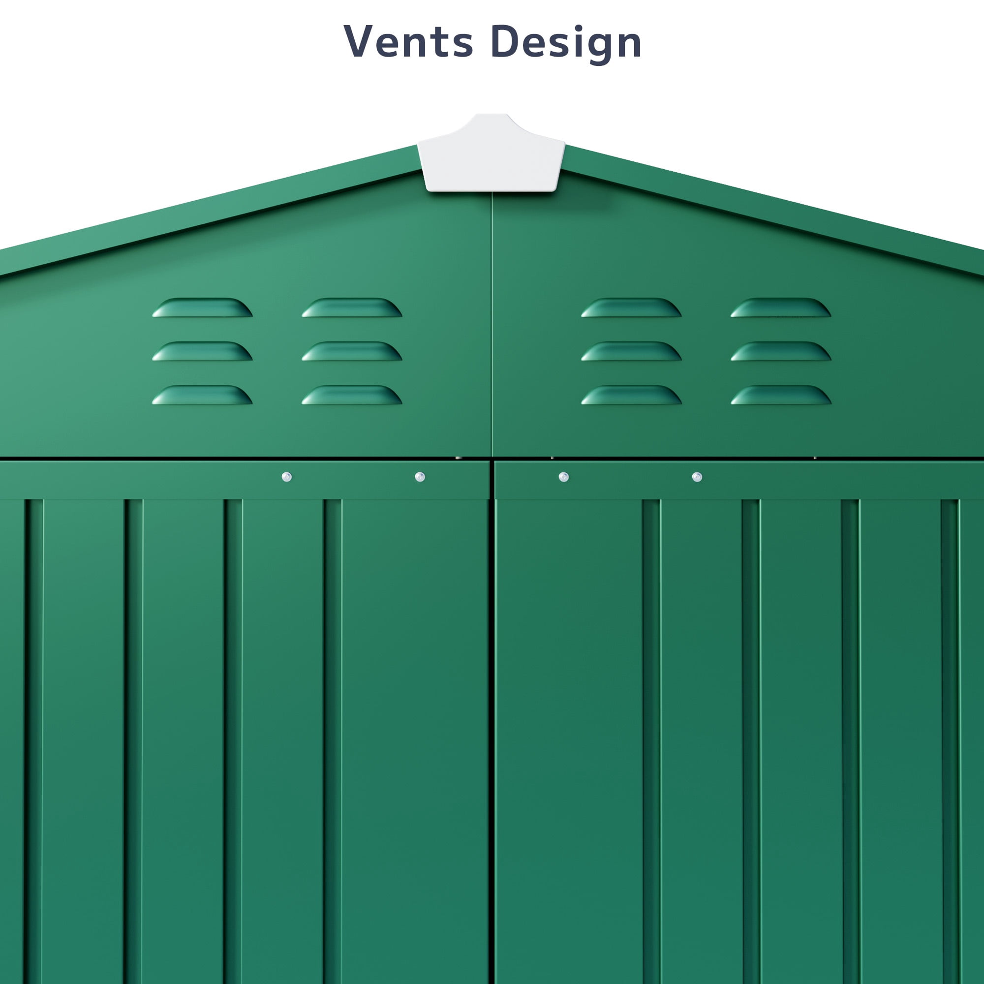 Outdoor Storage Shed 6 x 4 t（24.6 sq. ft.）Metal Garden Shed with Double Lockable Doors,for Backyard Patio Lawn-Green