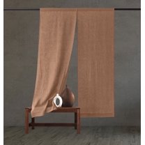 The Cozy Creations Set of 2 Rod Pocket Window Panels, 100% Cotton Curtain for Door ,Bedroom, Living Room and Kitchen, Thik Cotton Extra Long Blackout Curtains, Coca Brown, 44" Wide x 36" Length