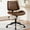 Khaki, variant on COOLHUT Home Office Chair, Armless Adjustable Height Small Office Desk Chair, PU Leather Swivel Computer Chair, Modern Walnut Bentwood Chair for Office, Reading Meeting Room, Makeup Vanity, Black