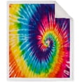 thumbnail image 2 of Tie Dye Blanket Gifts for Women - Unique Rainbow Presents for Girls Sister Christmas Birthdays Valentines Super Soft Plush Warm Kids Adults Sherpa Throw Decor Bedroom Living Room Couch 50"x60", 2 of 6