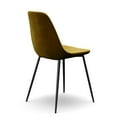 thumbnail image 3 of Pemberly Row Contemporary Velvet Side Chairs (Set of 2) in Gold, 3 of 6