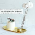 thumbnail image 4 of Uxcell Candle Tray Holder, 9inch Stainless Steel Oval Plate for Home Decor Gold, 4 of 6