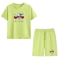 thumbnail image 6 of Edvintorg Girls Outfits 4Th Of July Independence Day Short Sleeve Crewneck Casual Athletic Top and Short Size 4-14, 6 of 9