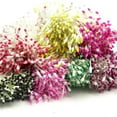 thumbnail image 4 of U8MO 1400 Pcs Double Color Hand-Made Artificial Flower Stamen Pistil Cotton String-Yellow, 4 of 7