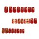 thumbnail image 3 of Maple Leaf Press on Nails Short Square Nails Thanksgiving Day Fake Nails with, 3 of 5