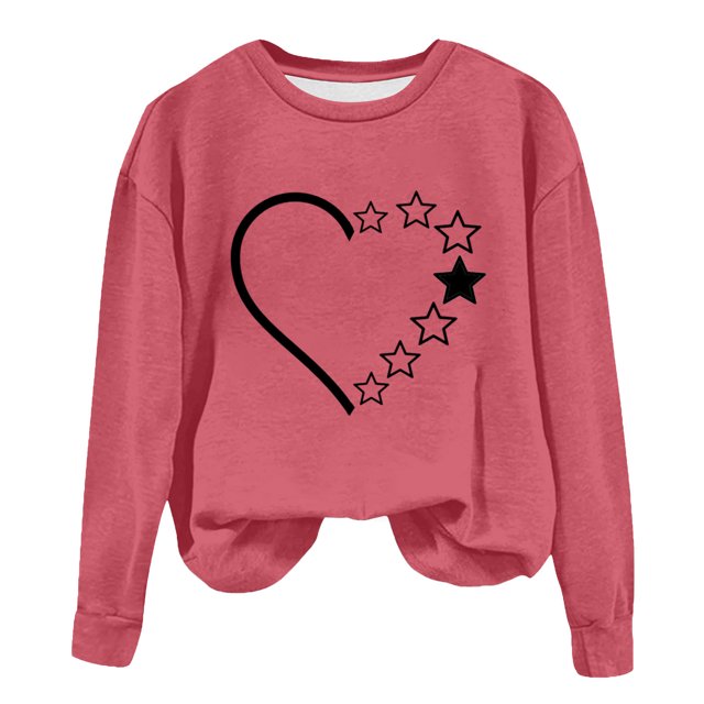 Birdeem Mode Femmes T-Shirt à Manches Longues Col Rond Imprimé Chandail en Molleton Blouse Hauts