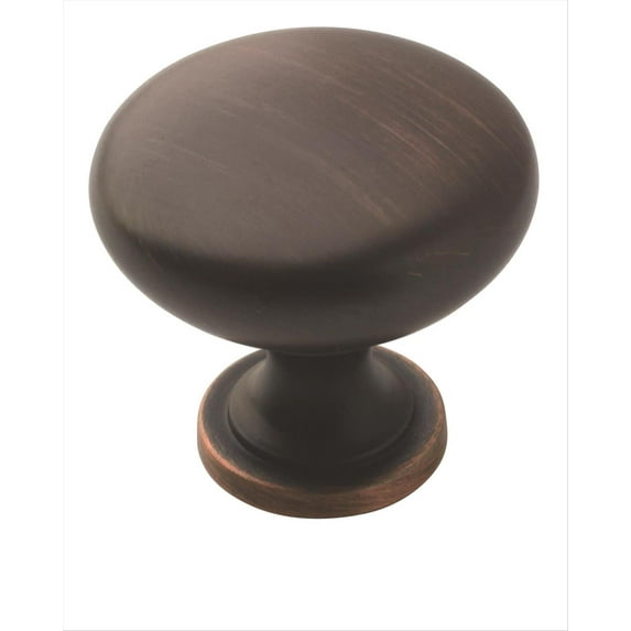 50 Pack Amerock Round Oil Rubbed Bronze Cabinet Hardware Knob 1-3/16 inch Diameter