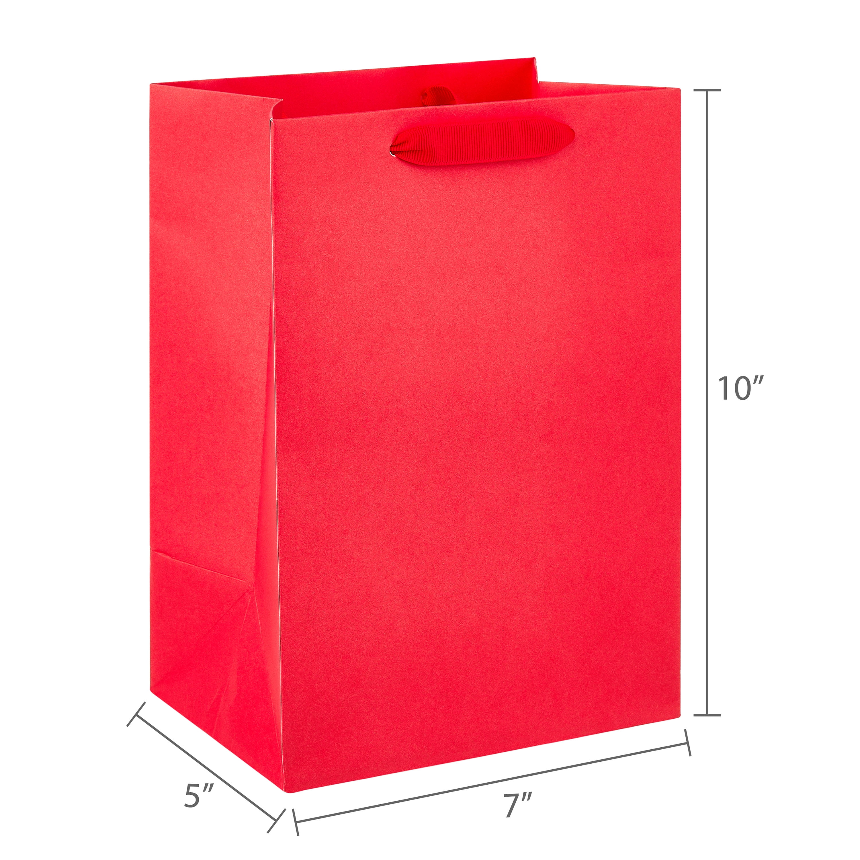 Large Red Gift Bags, 7" x 10", 3 Count, by Way To Celebrate