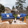thumbnail image 2 of Ovios 2 Pieces Outdoor Patio Furniture with Sofa Wicker Patio Sectional with Loveseat for Backyard, 2 of 6