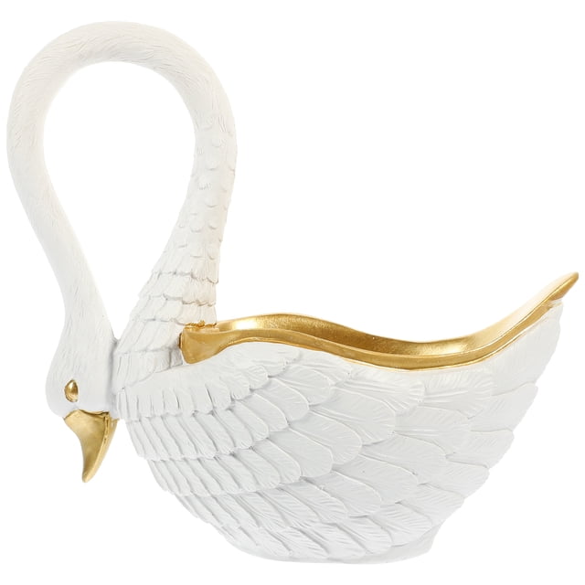 Shisuyan Porte-Clés Décoratif en Résine en Forme de Cygne pour Bibelot, Plateau, Anneau, Rangement
