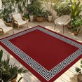 Outdoor Area Rug,4x6ft Large Outside Rugs Greek Geometric Inspired ...