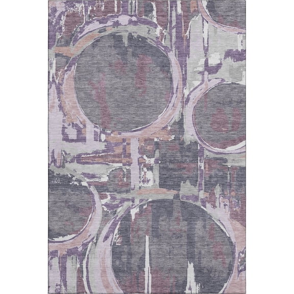 Dalyn Rugs Premium Machine Washable Mayfield AMF855 Purple 5' x 7'6" Rug