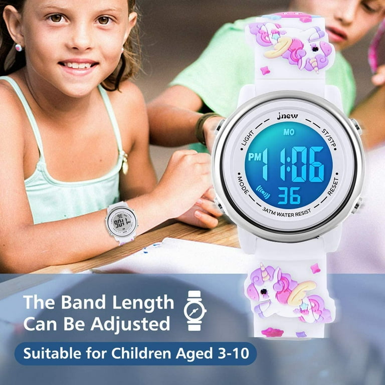 Kids Digital Watch 30M Waterproof Watch For Students3D Cute Cartoon Digital 7 Color Lights Wrist Watch for Kids 3 12 Girls