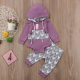 thumbnail image 6 of Douhoow Baby Long Sleeve Front Big Pocket Hoodie Romper Deer Pattern Elastic Band Pants 2PCS Set, 6 of 9