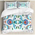 thumbnail image 3 of Traditional House Decor Twin Size Duvet Cover Set, Old Turkish Ceramic Mosque with Tulips Vintage Ottoman Heritage Image, Decorative 2 Piece Bedding Set with 1 Pillow Sham, Blue Red, by Ambesonne, 3 of 3