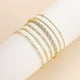 thumbnail image 5 of Pulseras de oro para mujer, resistentes al agua, oro real de 14 quilates, conjuntos de joyas para mujer, de moda, finas y delicadas, apilables, con eslabones cubanos, cadena con clip, accesorios de m, 5 of 5