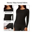 thumbnail image 6 of Ekouaer Womens 3 Pack Long Sleeve Shirts Fitted Tops Base Layering Tight Thermal Undershirts Black/Beige/Brown M Black L, 6 of 6