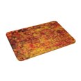 thumbnail image 2 of Burnt Orange Bath Mat, Vintage Mosaic Background Quadratic Little Geometric Squares Faded Print, Bathroom Decor Mat, 23.6 X 15.7in, 2 of 8