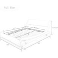Allewie Full Size Platform Bed Frame with Curved Adjustable Headboard
