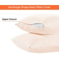 thumbnail image 4 of Body Pillow Cover, 100% Smooth Egyptian Cotton 600 TC, Luxurious, Breathable, Cooling Body Pillow Cover, Pack of 1 with Hidden Zipper Closure (Peach Solid, 20x60 Inches ), 4 of 6