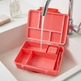thumbnail image 5 of Bento Box Adult Lunch Box, 5-Compartment Leak-Proof Meal Prep Container for Work Travel Red, 5 of 6