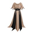 thumbnail image 1 of Amzcrzy Robes pour Femmes Tendance à Manches Courtes Col Rond Robes Gothiques pour Femmes Tunique à Blocs de Couleur Robe Maxi L, 1 of 6