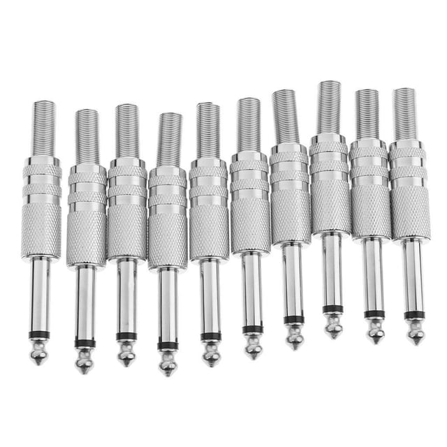 10Piezas Enchufe de sonido Estéreo Adaptador de AV 3A 250VAC Accesorios Multiusos Hugo Conector de audio