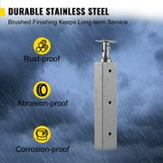 KFFKFF Wire Handrail Post for Deck Stair, 42 x 1.97 x 1.97, Stainless Steel Cable Railing Post with Pre-Drilled Pickets, Includes Mounting Bracket, Silver Stair Railing Kit