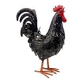 thumbnail image 2 of Black Speckled Metal Rooster Statue 16.14 Inch Freestanding Farmhouse Yard Art Weather Resistant Outdoor Garden Decor for Lawn Patio Porch, 2 of 7