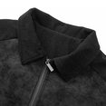 thumbnail image 6 of Ceisia Men Patchwork Suede Corduroy Collar Jacket Full Zip Long Sleeve Retro Casual Outerwear Black S Gift, 6 of 9