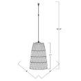 thumbnail image 6 of Mark&Day Chandelier Pendant Lights, Mercer Woven Rattan Global Eclectic Tan Ceiling Light Fixture for Kitchen Island, Foyer, Dining Room, Bedroom and Living Room (11" H x 9" W x 9" D), 6 of 6