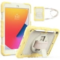 thumbnail image 1 of [Full-Body] Shock-Proof Case for Kids with [Screen Protector] [375 Rotating Hand Strap] &Stand [Pen Holder] for iPad 10.2 2019/2020 （Yellow）, 1 of 4