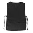 thumbnail image 2 of TOPTIE Cobbler Apron Unisex Two Pocket Squared Vest Working Uniform Smock with V-Neck, 30"L x 21"W-Black, 2 of 8